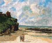 Gustave Courbet The Beach at Saint-Aubin-sur-Mer painting